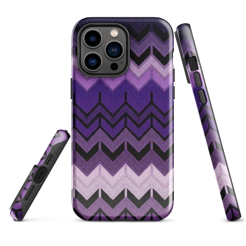 Purple Chevron Tough Case for iPhone®
