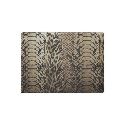 Neutral Snake Skin & Leopard Print Glass Cutting Board