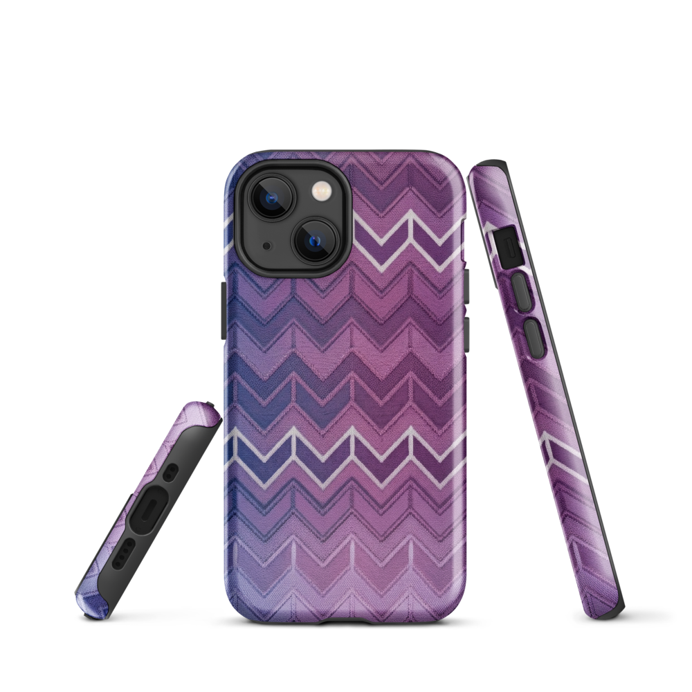 Blue Purple & White Chevron Classic Tough Case for iPhone®