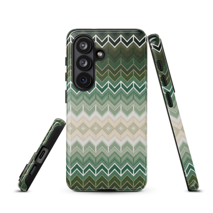 Green Chevron Classic White Pattern Tough Case for Samsung