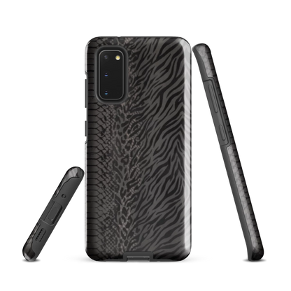 Black and Gray Zebra and Leopard print Tough Case for Samsung