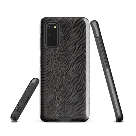 Black and Gray Zebra and Leopard print Tough Case for Samsung