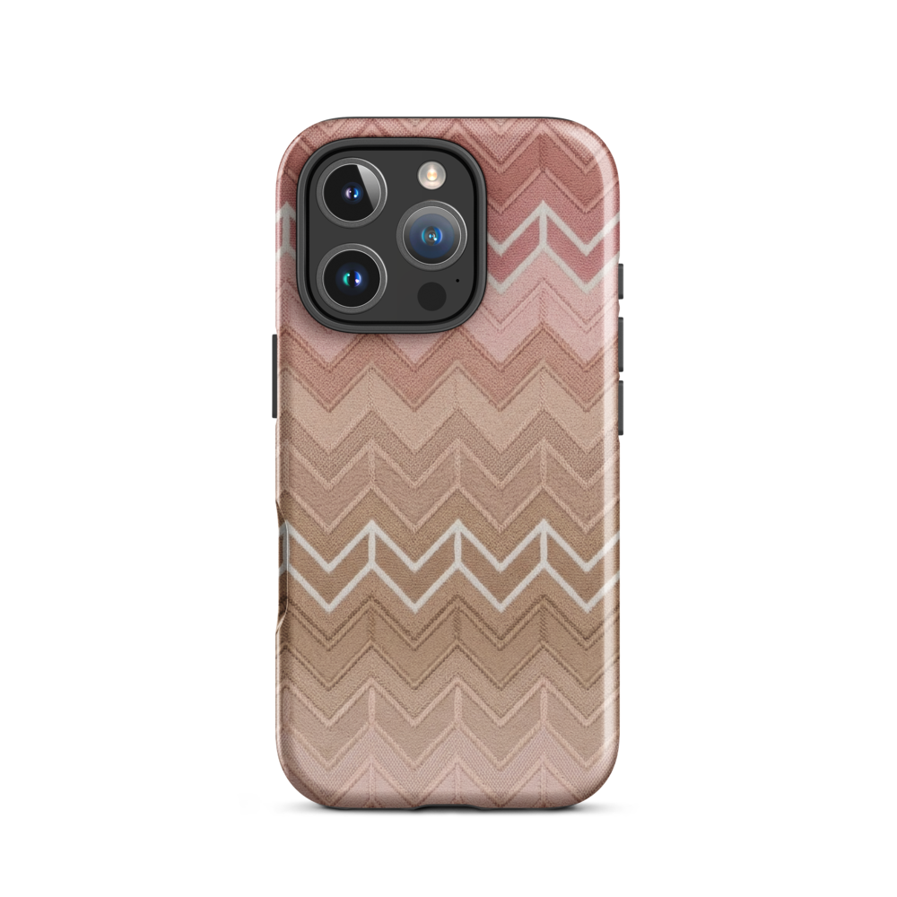 Pink & Muaves Chevron Pattern Tough Case for iPhone®