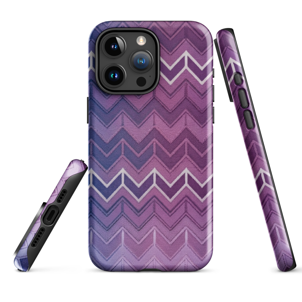 Blue Purple & White Chevron Classic Tough Case for iPhone®