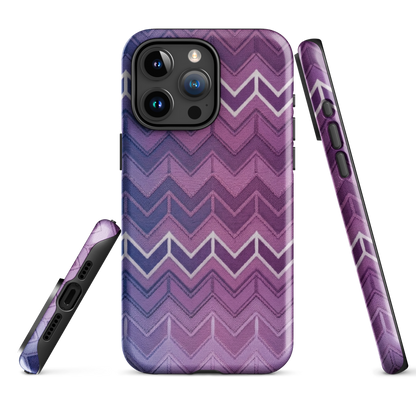 Blue Purple & White Chevron Classic Tough Case for iPhone®