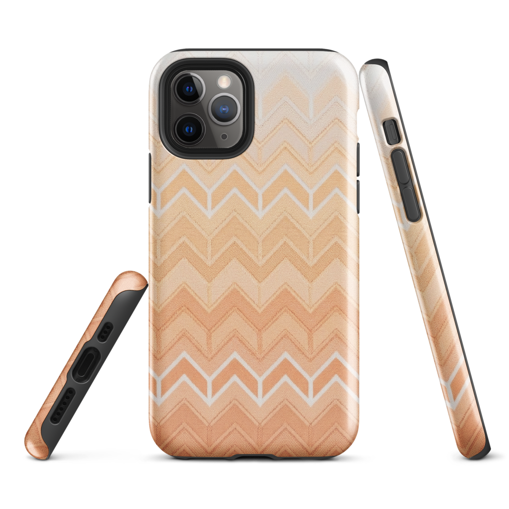 Coastal Orange Chevron Pattern Tough Case for iPhone®