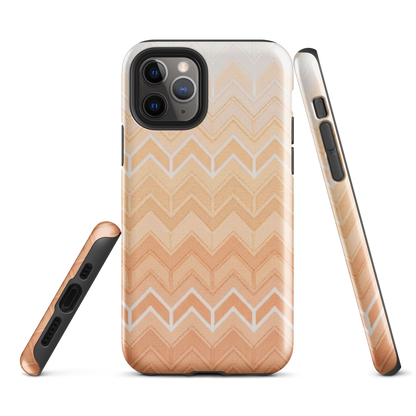 Coastal Orange Chevron Pattern Tough Case for iPhone®