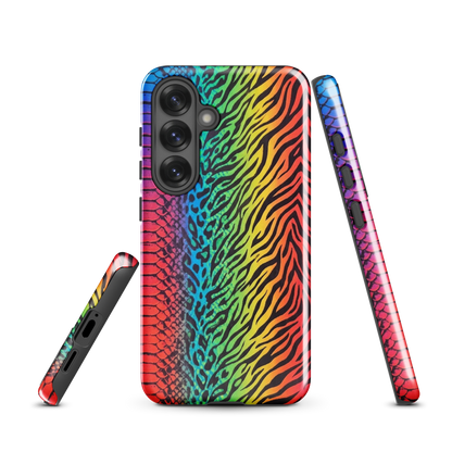 Vibrant Rainbow Snake Skin Zebra & Leopard Print Tough Case for Samsung