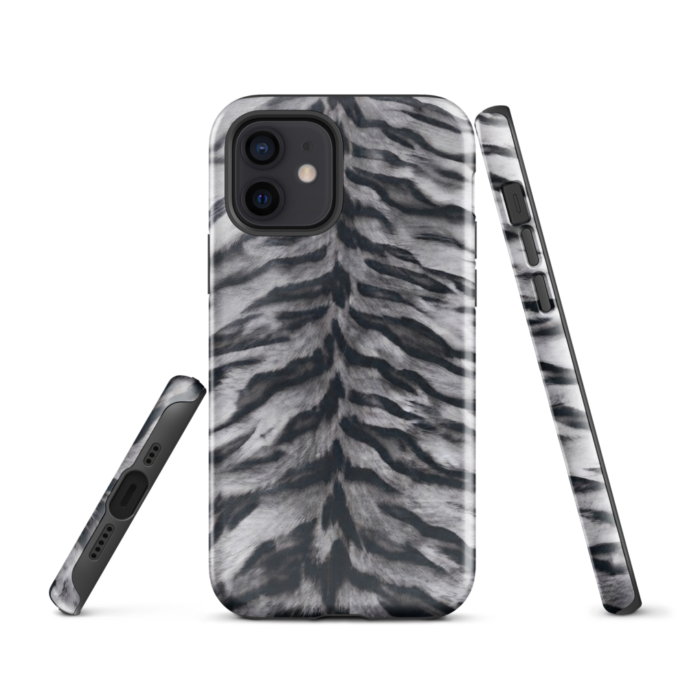 Gray Tiger Print Tough Case for iPhone®
