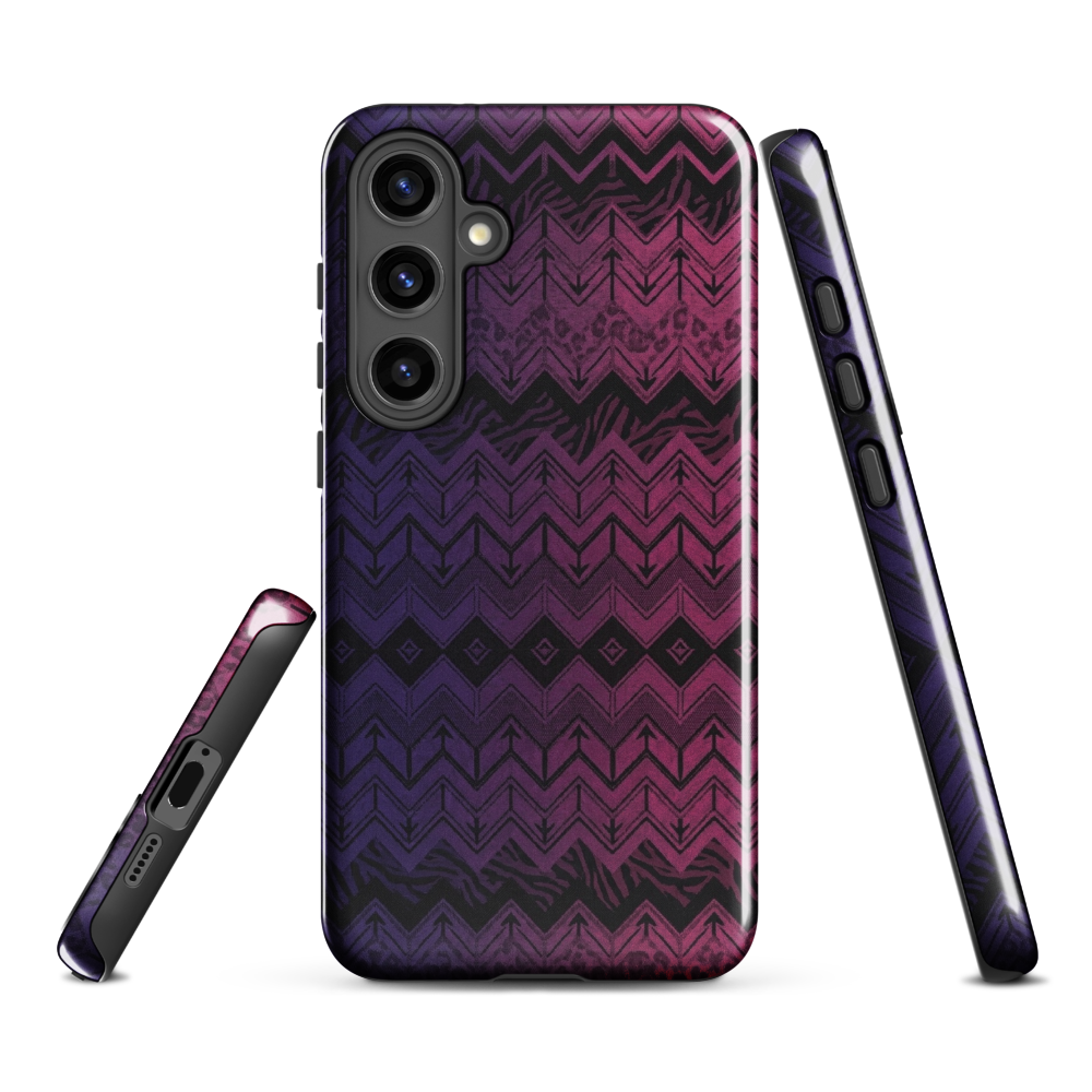 Purple & Pink Chevron Classic Pattern Tough Case for Samsung