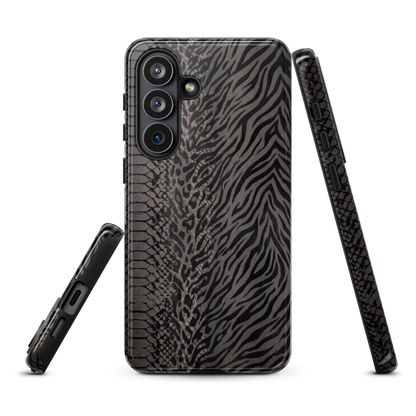 Black and Gray Zebra and Leopard print Tough Case for Samsung