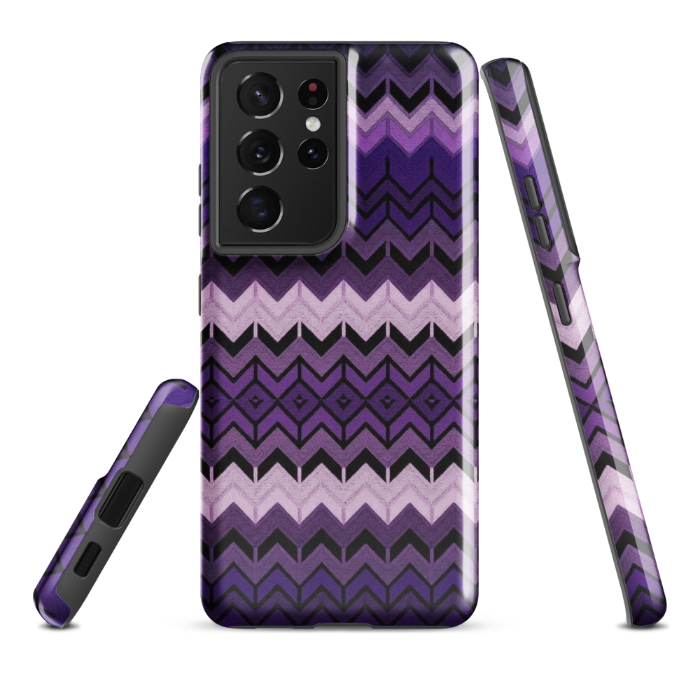 Purple Chevron Tough Case for Samsung