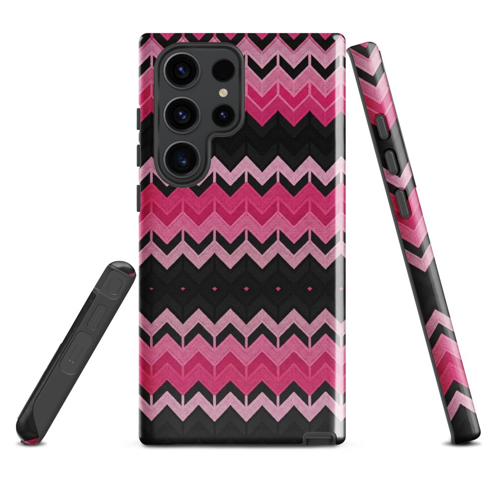 Pink Chevron Print Tough Case for Samsung