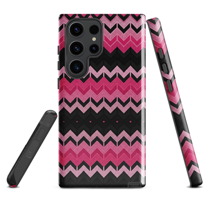 Pink Chevron Print Tough Case for Samsung