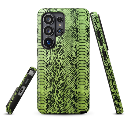 Green Snake Skin & Leopard Print Tough Case for Samsung