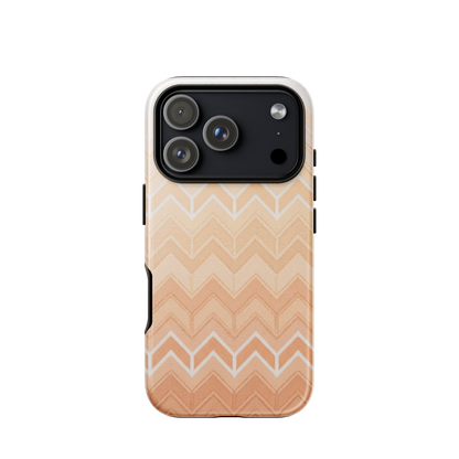 Coastal Orange Chevron Pattern Tough Case for iPhone®