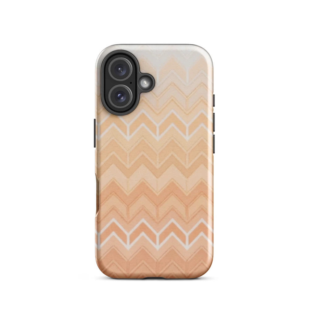 Coastal Orange Chevron Pattern Tough Case for iPhone®