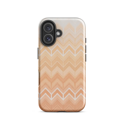 Coastal Orange Chevron Pattern Tough Case for iPhone®