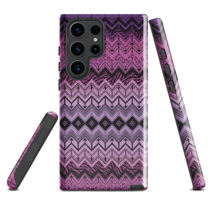 Purple Chevron Zebra & Leopard Print Tough Case for Samsung