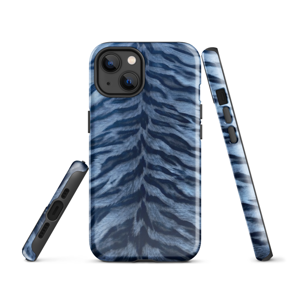 Blue Tiger Print Tough Case for iPhone®