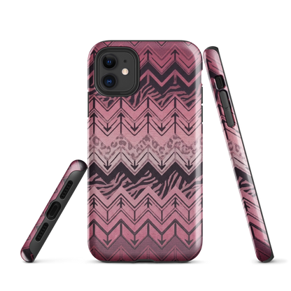 Pink Chevron Zebra & Leopard Print Tough Case for iPhone®