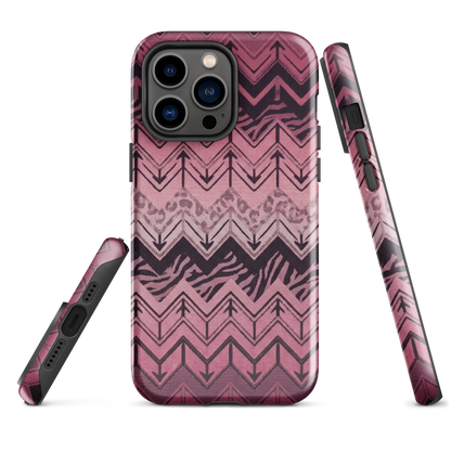 Pink Chevron Zebra & Leopard Print Tough Case for iPhone®