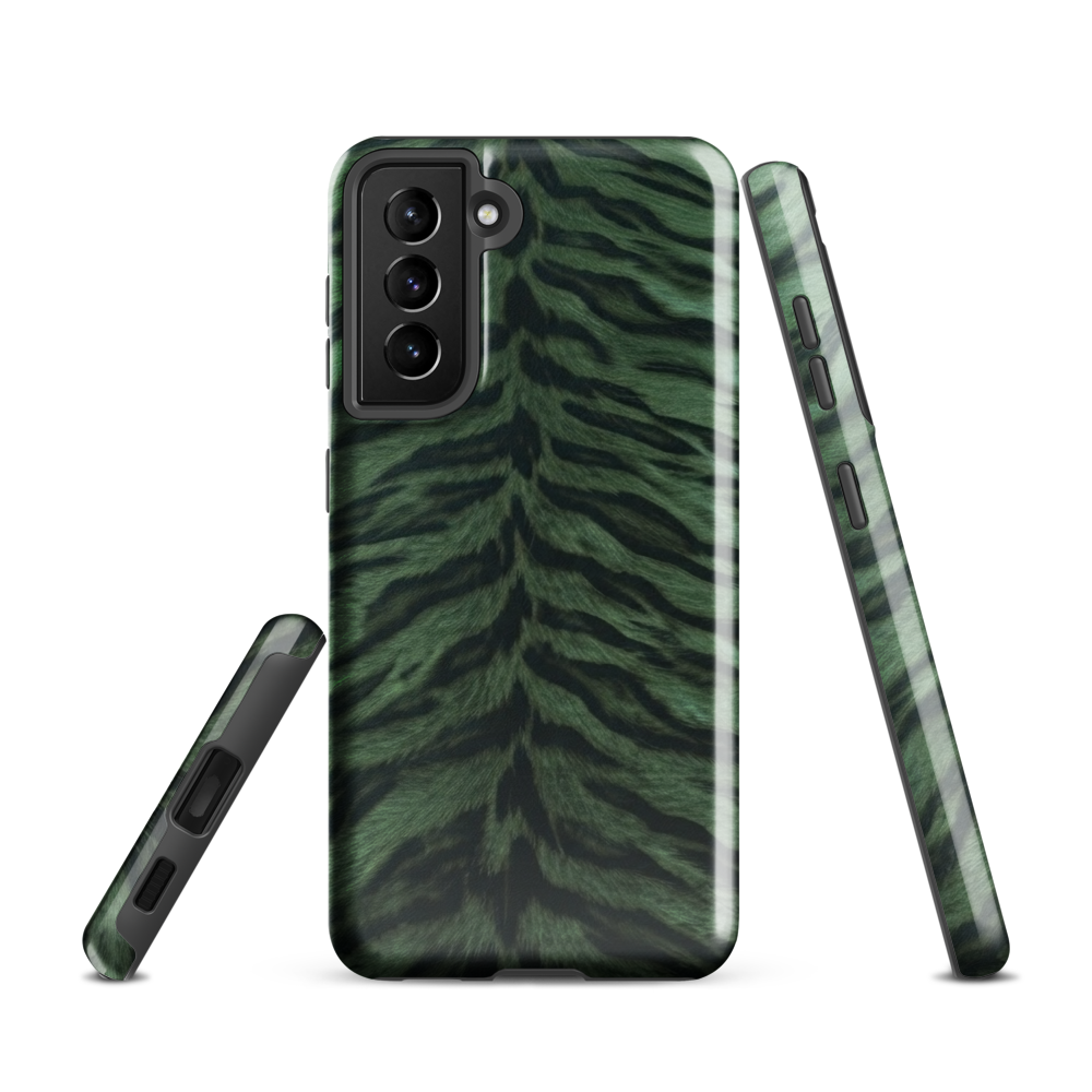 Green Tiger Print Tough Case for Samsung