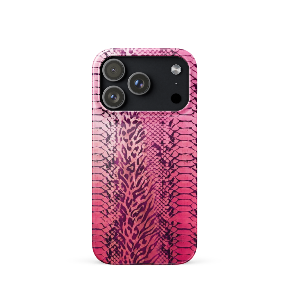 Hot Pink to Light Pink Zebra Print Snap Case for iPhone