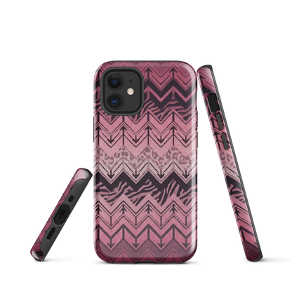 Pink Chevron Zebra & Leopard Print Tough Case for iPhone®