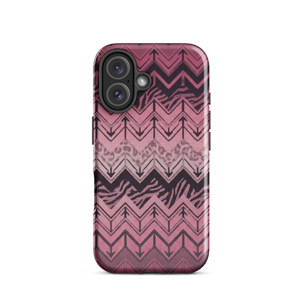Pink Chevron Zebra & Leopard Print Tough Case for iPhone®