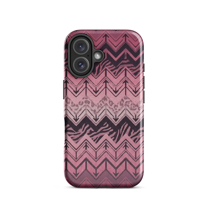 Pink Chevron Zebra & Leopard Print Tough Case for iPhone®