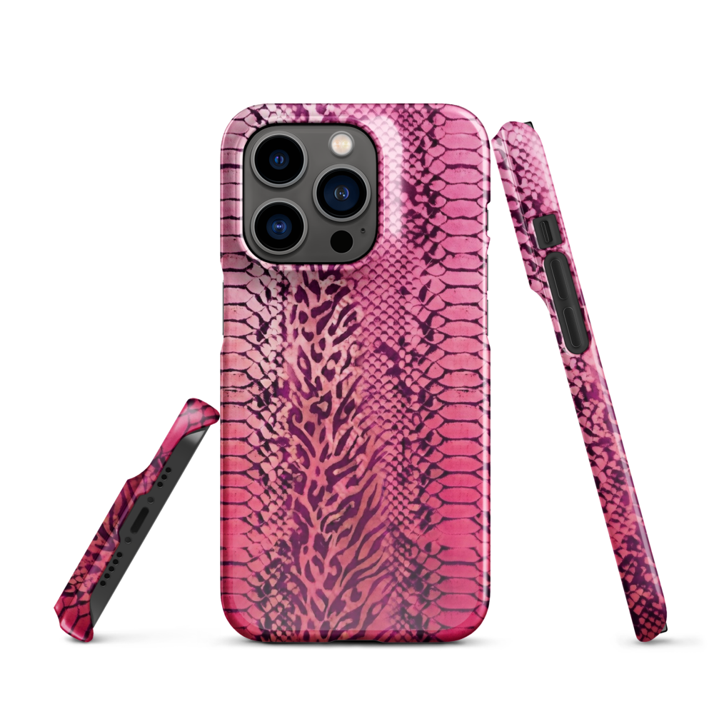 Hot Pink to Light Pink Zebra Print Snap Case for iPhone
