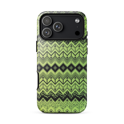 Lime Green Chevron Zebra & Leopard Print Tough Case for iPhone®