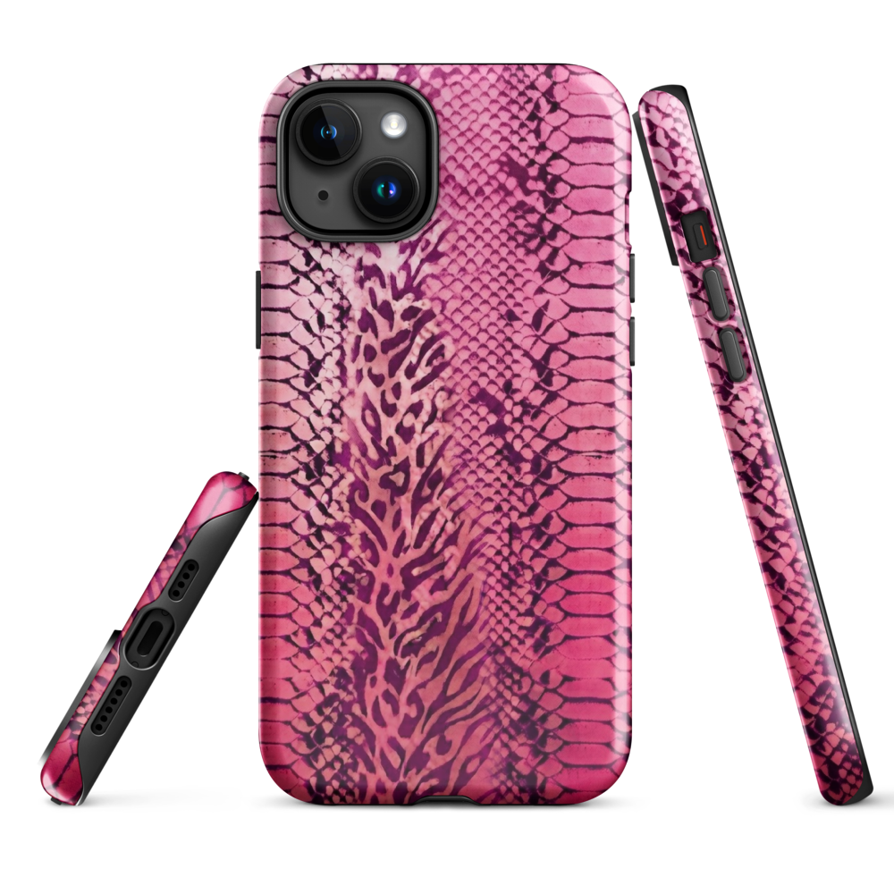 Pink Leopard Print and Snake Skin Tough Case for iPhone®