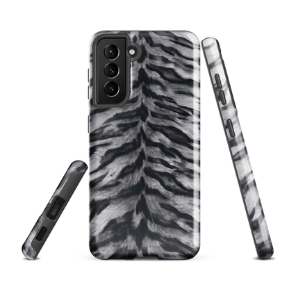 Gray Tiger Print Tough Case for Samsung
