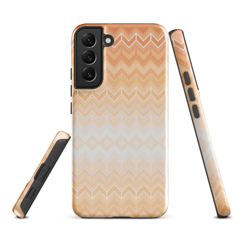 Orange Chevron Tough Case for Samsung