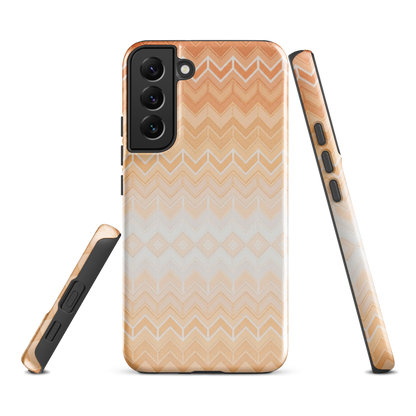 Orange Chevron Tough Case for Samsung