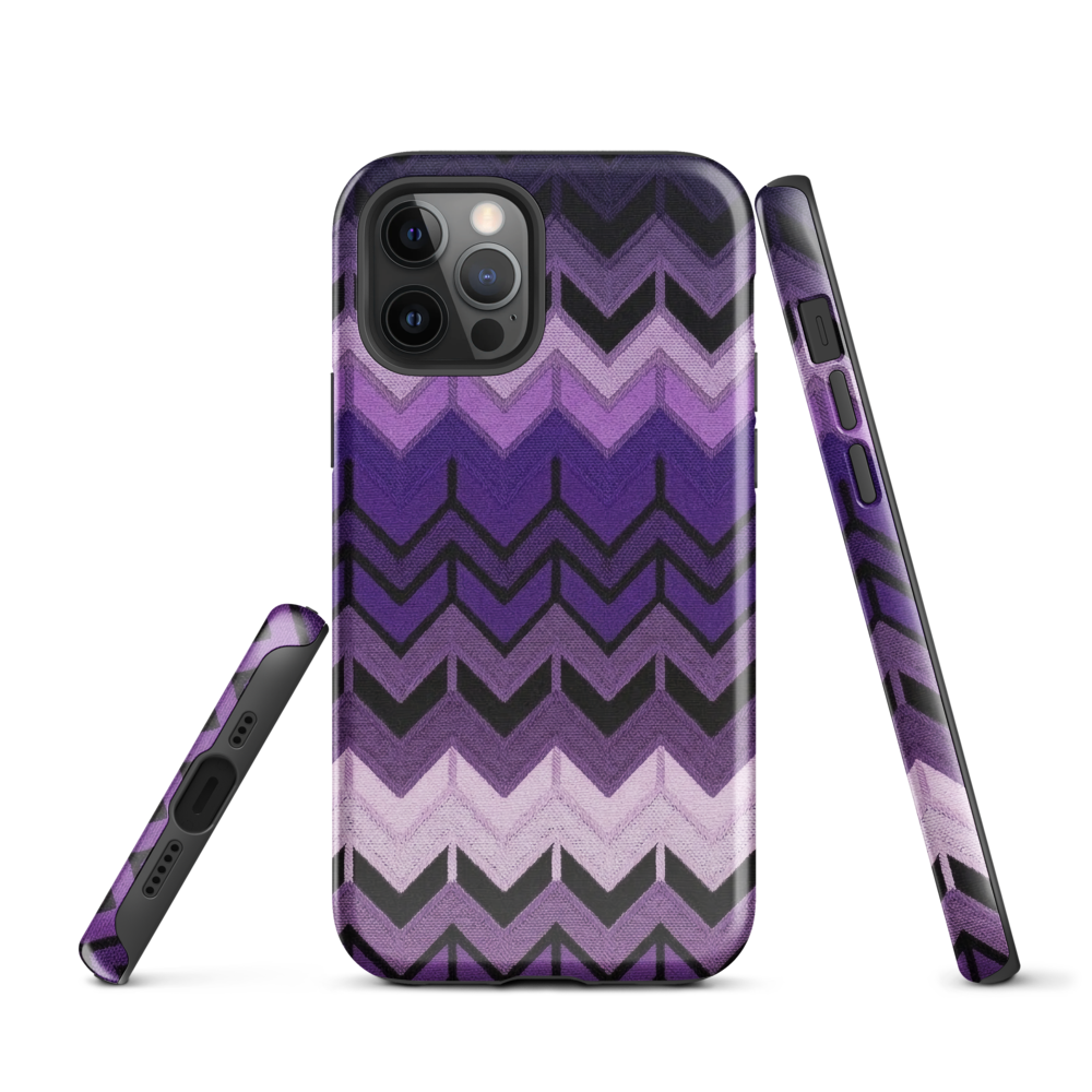 Purple Chevron Tough Case for iPhone®