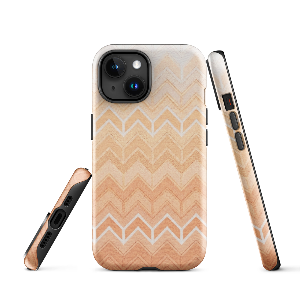 Coastal Orange Chevron Pattern Tough Case for iPhone®