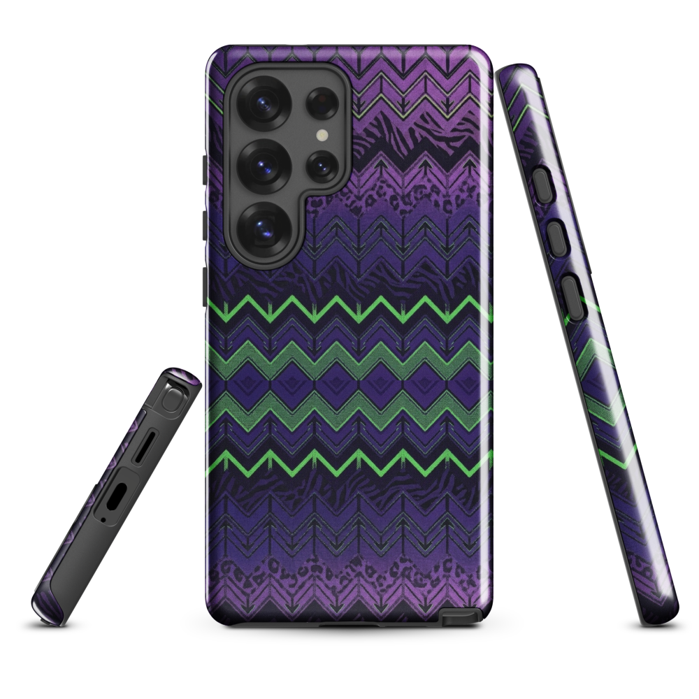 Halloween Chevron Purple & Green Edition Tough Case for Samsung