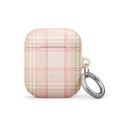 Pink & Cream Plaid Coquette Print Case for AirPods®