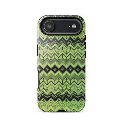 Lime Green Chevron Zebra & Leopard Print Tough Case for iPhone®
