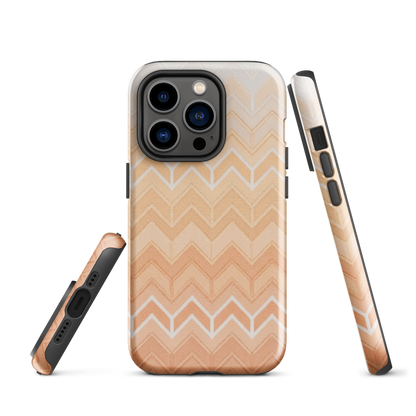 Coastal Orange Chevron Pattern Tough Case for iPhone®