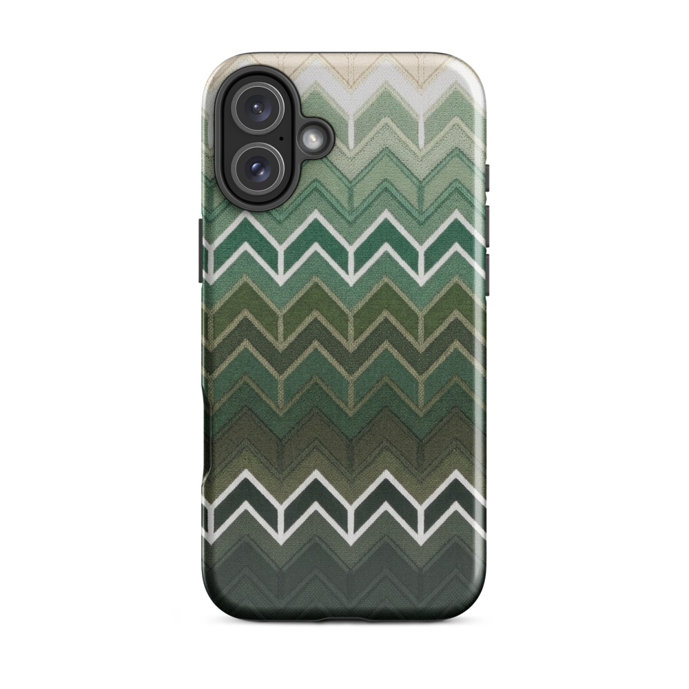 Green Chevron Tough Case for iPhone®