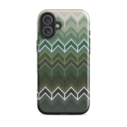 Green Chevron Tough Case for iPhone®