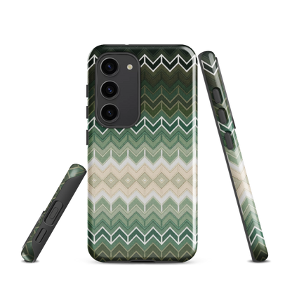 Green Chevron Classic White Pattern Tough Case for Samsung