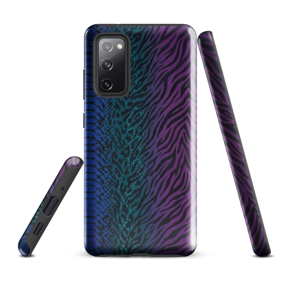 Blue to Purple Dark Snake Zebra & Leopard Print Tough Case for Samsung