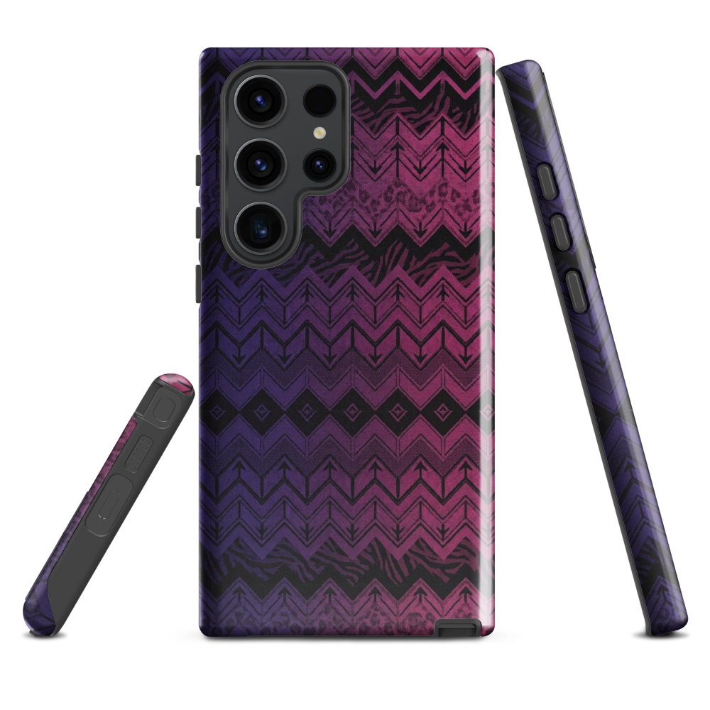 Purple & Pink Chevron Classic Pattern Tough Case for Samsung