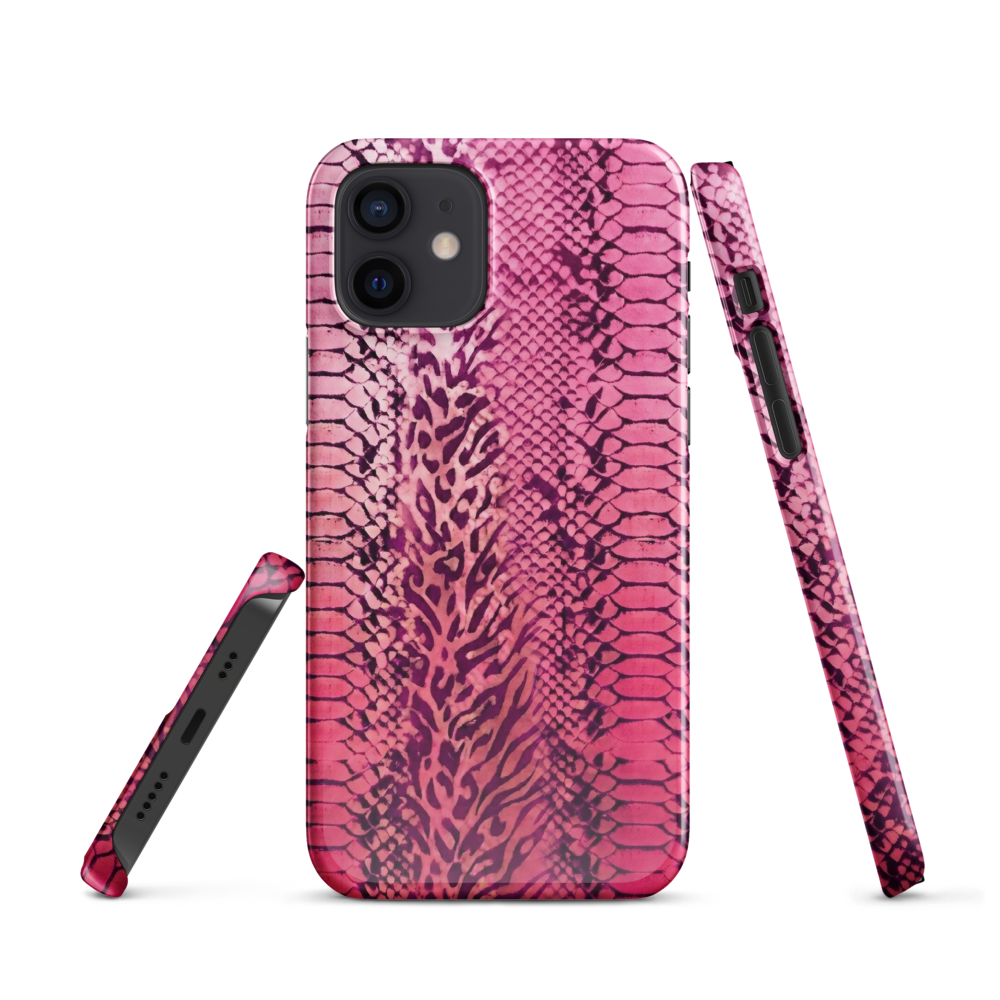 Hot Pink to Light Pink Zebra Print Snap Case for iPhone