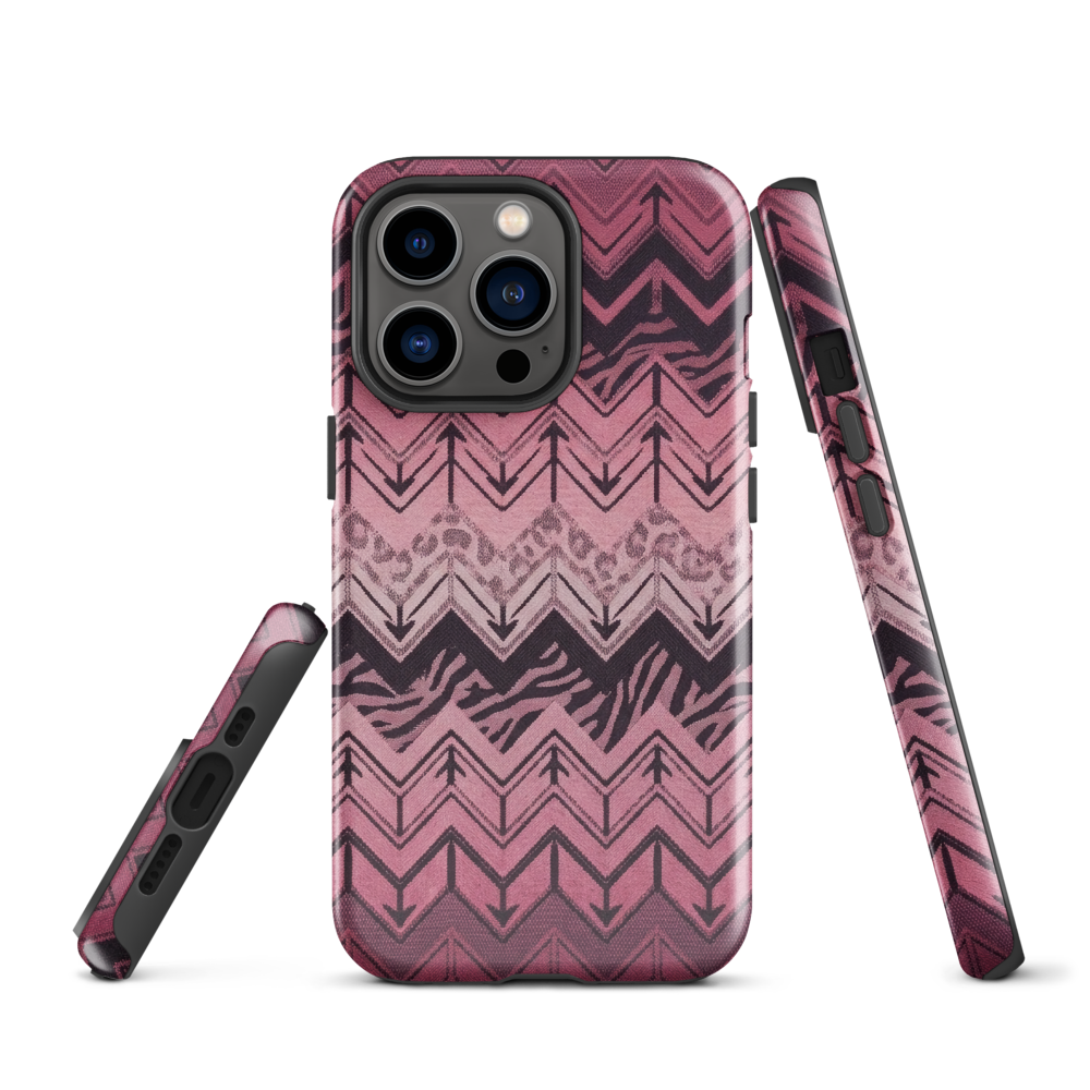 Pink Chevron Zebra & Leopard Print Tough Case for iPhone®